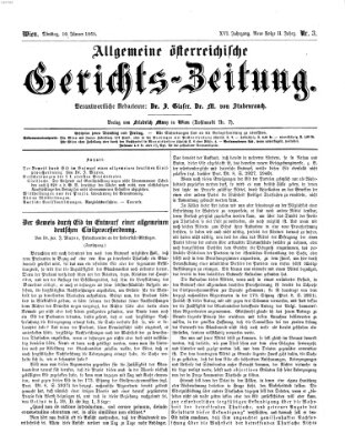 Allgemeine österreichische Gerichts-Zeitung Dienstag 10. Januar 1865