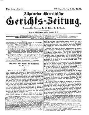 Allgemeine österreichische Gerichts-Zeitung Freitag 9. März 1866