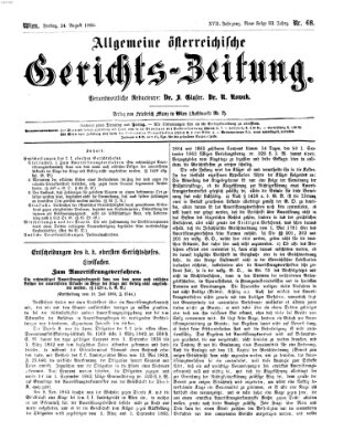 Allgemeine österreichische Gerichts-Zeitung Freitag 24. August 1866