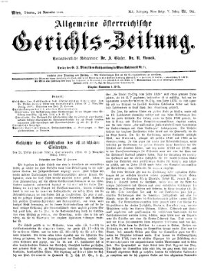 Allgemeine österreichische Gerichts-Zeitung Dienstag 24. November 1868