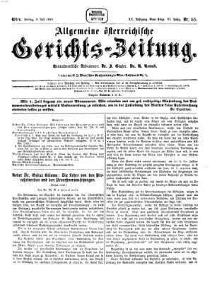 Allgemeine österreichische Gerichts-Zeitung Freitag 9. Juli 1869