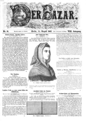 Der Bazar Freitag 15. August 1862