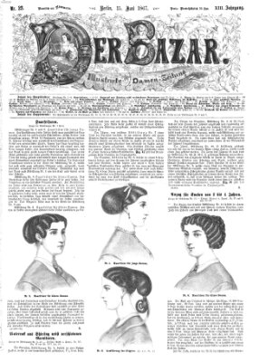 Der Bazar Samstag 15. Juni 1867