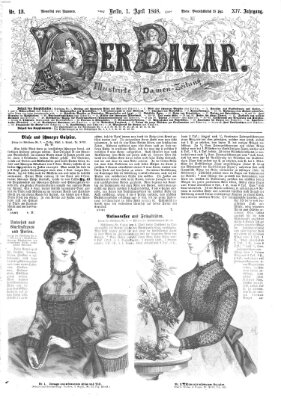 Der Bazar Mittwoch 1. April 1868
