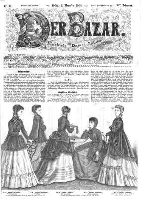 Der Bazar Sonntag 1. November 1868