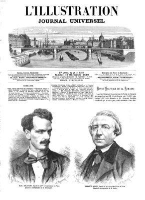 L' illustration Samstag 11. Dezember 1869