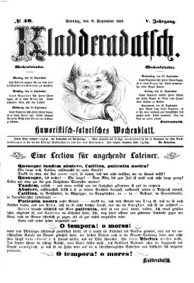 Kladderadatsch Sonntag 19. September 1852