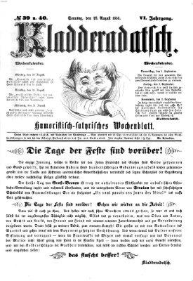 Kladderadatsch Sonntag 28. August 1853