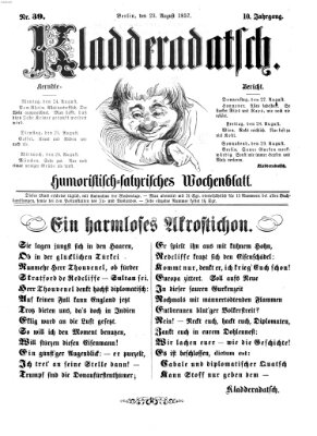 Kladderadatsch Sonntag 23. August 1857