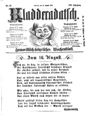 Kladderadatsch Sonntag 16. August 1863