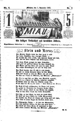Miau Mittwoch 1. November 1865