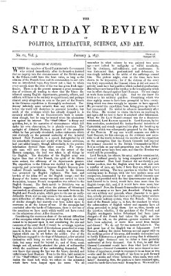 Saturday review Samstag 3. Januar 1857