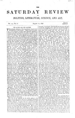 Saturday review Samstag 21. August 1858