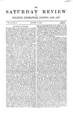 Saturday review Samstag 4. Dezember 1858
