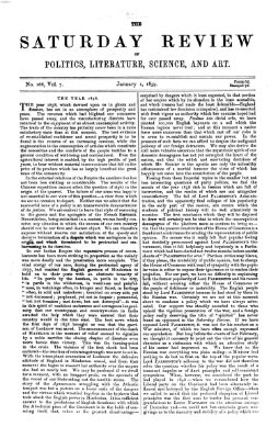 Saturday review Samstag 1. Januar 1859