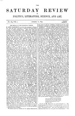Saturday review Samstag 22. Januar 1859