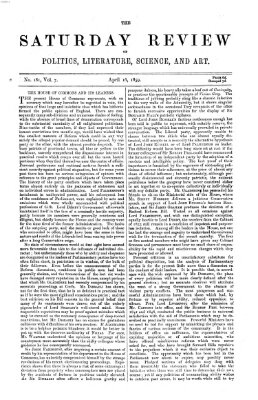 Saturday review Samstag 16. April 1859