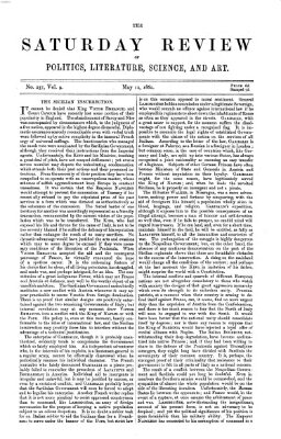 Saturday review Samstag 12. Mai 1860