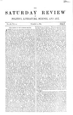 Saturday review Samstag 1. Dezember 1860