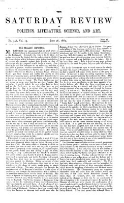 Saturday review Samstag 28. Juni 1862