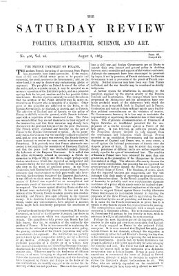Saturday review Samstag 8. August 1863