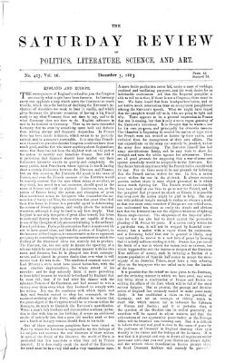 Saturday review Samstag 5. Dezember 1863