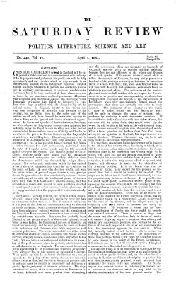 Saturday review Samstag 2. April 1864