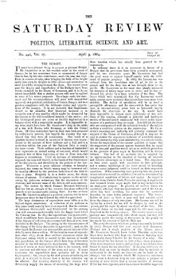Saturday review Samstag 9. April 1864