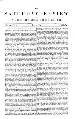 Saturday review Samstag 4. Juni 1864