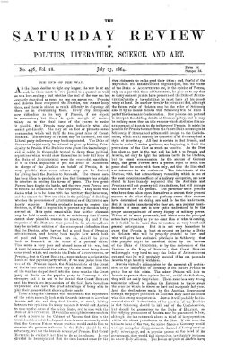 Saturday review Samstag 23. Juli 1864
