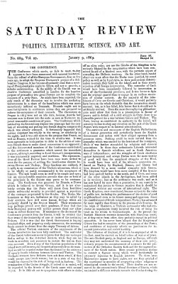 Saturday review Samstag 9. Januar 1869