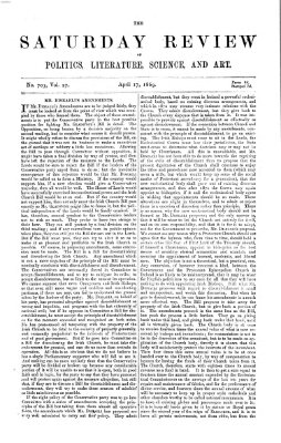 Saturday review Samstag 17. April 1869