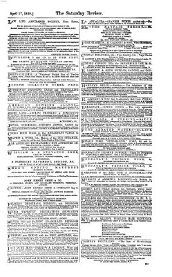 Saturday review Samstag 17. April 1869