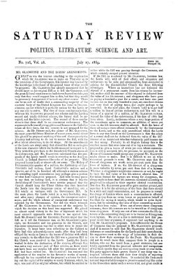 Saturday review Samstag 17. Juli 1869