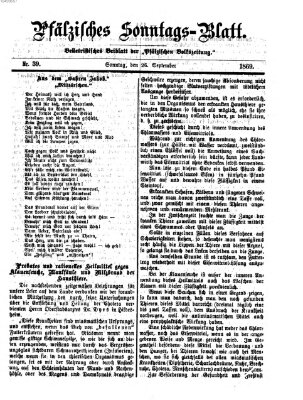 Pfälzisches Sonntags-Blatt (Pfälzische Volkszeitung) Sonntag 26. September 1869