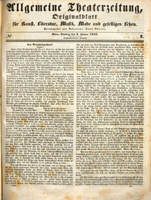 Allgemeine Theaterzeitung Dienstag 3. Januar 1843