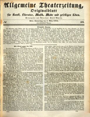 Allgemeine Theaterzeitung Donnerstag 7. März 1844