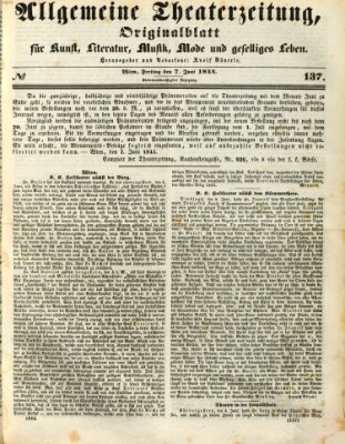 Allgemeine Theaterzeitung Freitag 7. Juni 1844
