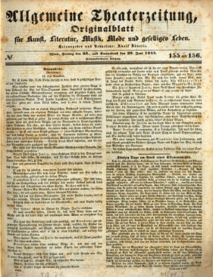 Allgemeine Theaterzeitung Samstag 29. Juni 1844