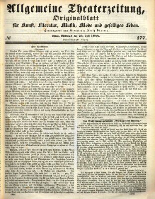 Allgemeine Theaterzeitung Mittwoch 24. Juli 1844