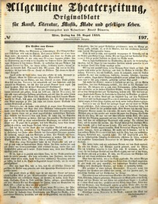 Allgemeine Theaterzeitung Freitag 16. August 1844