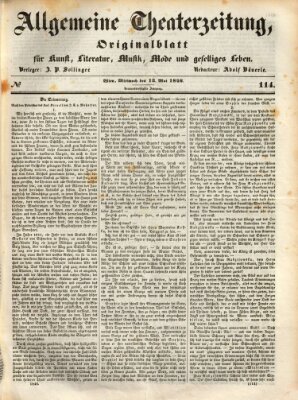 Allgemeine Theaterzeitung Mittwoch 13. Mai 1846