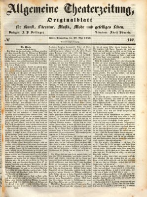 Allgemeine Theaterzeitung Donnerstag 28. Mai 1846
