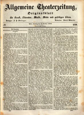 Allgemeine Theaterzeitung Dienstag 6. Oktober 1846