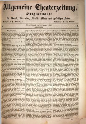 Allgemeine Theaterzeitung Mittwoch 20. Januar 1847