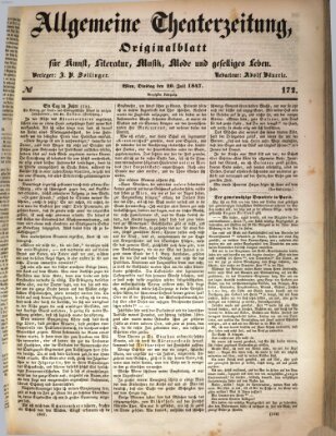 Allgemeine Theaterzeitung Dienstag 20. Juli 1847
