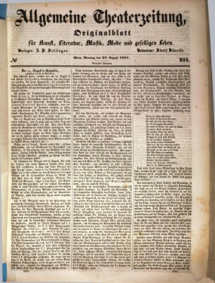 Allgemeine Theaterzeitung Montag 23. August 1847
