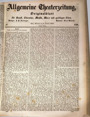 Allgemeine Theaterzeitung Mittwoch 6. Oktober 1847