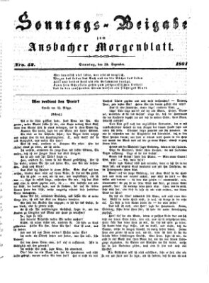 Ansbacher Morgenblatt Sonntag 29. Dezember 1861