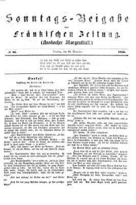 Fränkische Zeitung (Ansbacher Morgenblatt) Sonntag 26. November 1865